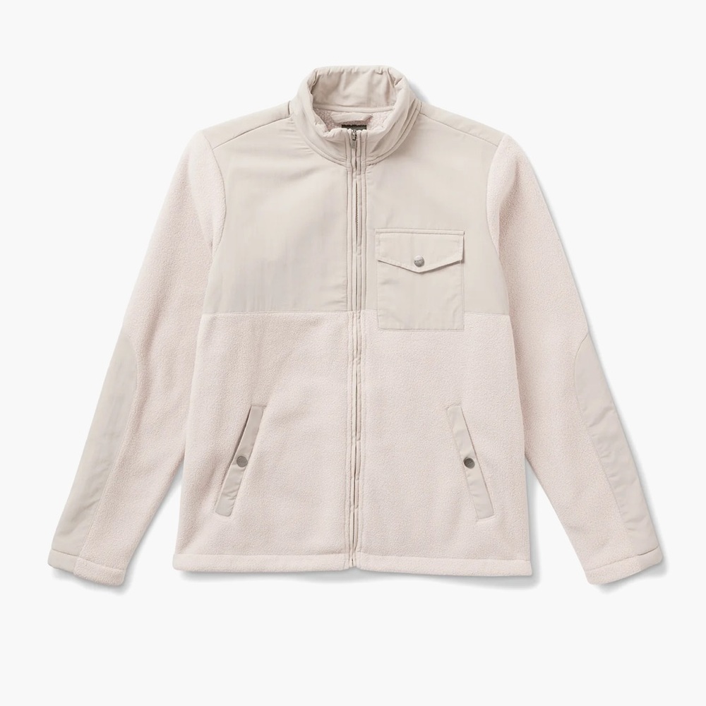 Vuori NWT morrow Sherpa jacket in dark salt cream